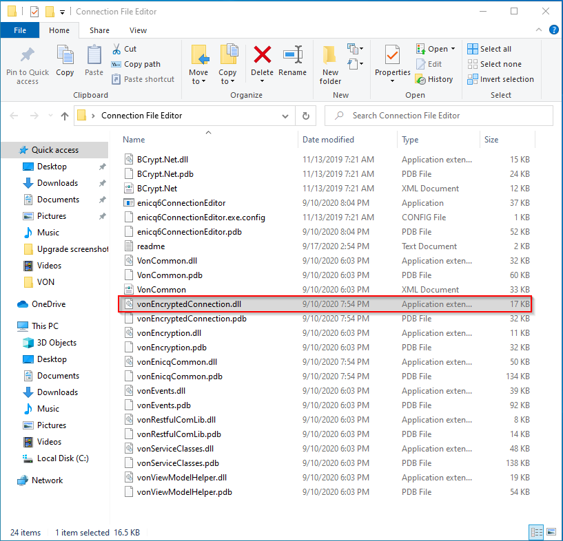 vonEncryptedConnection.dll file, Connection File Editor files